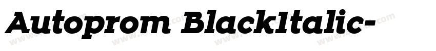 Autoprom BlackItalic字体转换